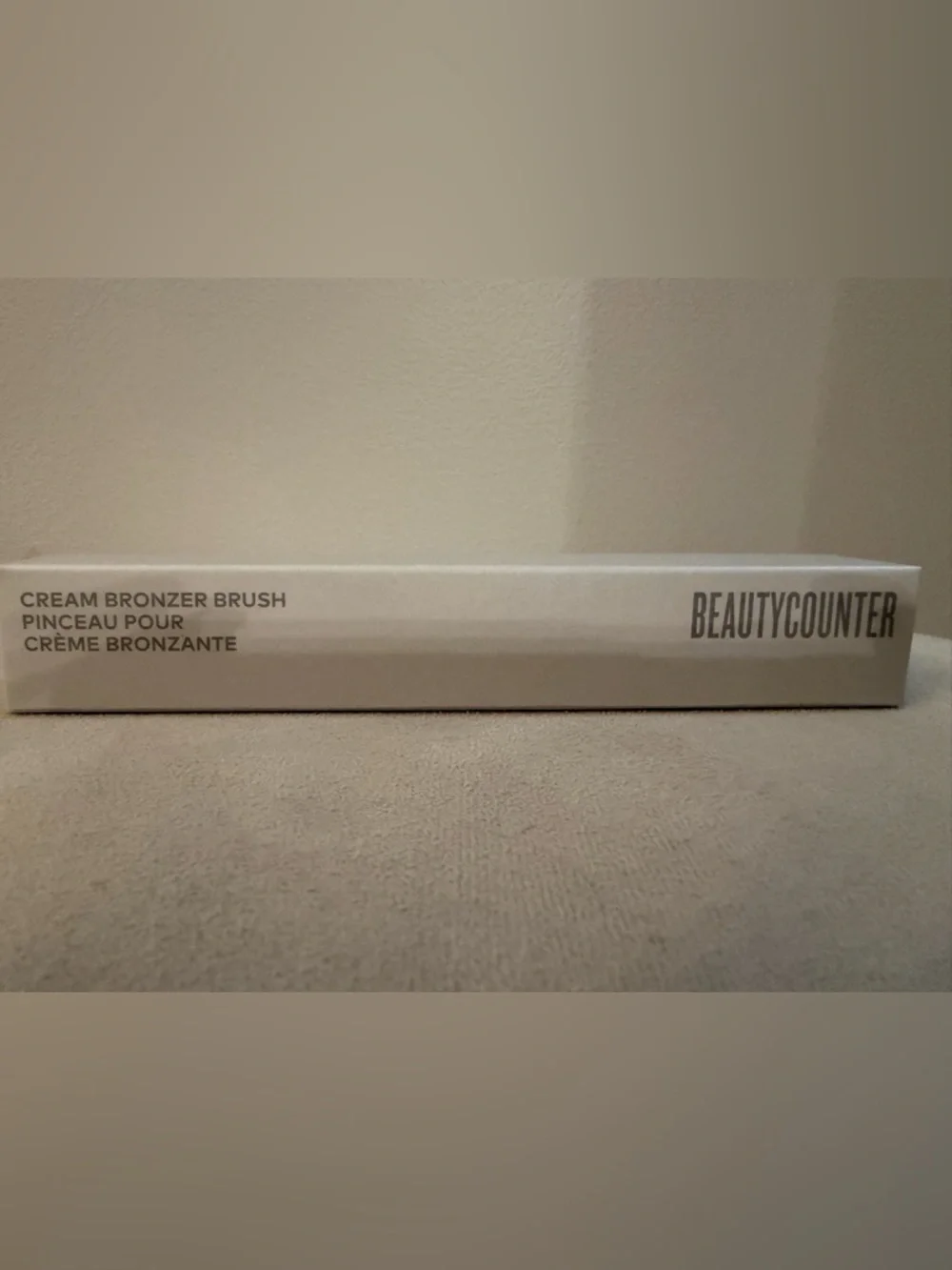 NIB Beautycounter Cream Bronzer Brush Gold Angled Powder‎ Clean Beauty MSRP$36